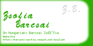 zsofia barcsai business card